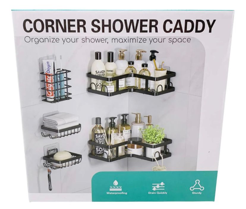 Estante de Esquina para Ducha (Acero)